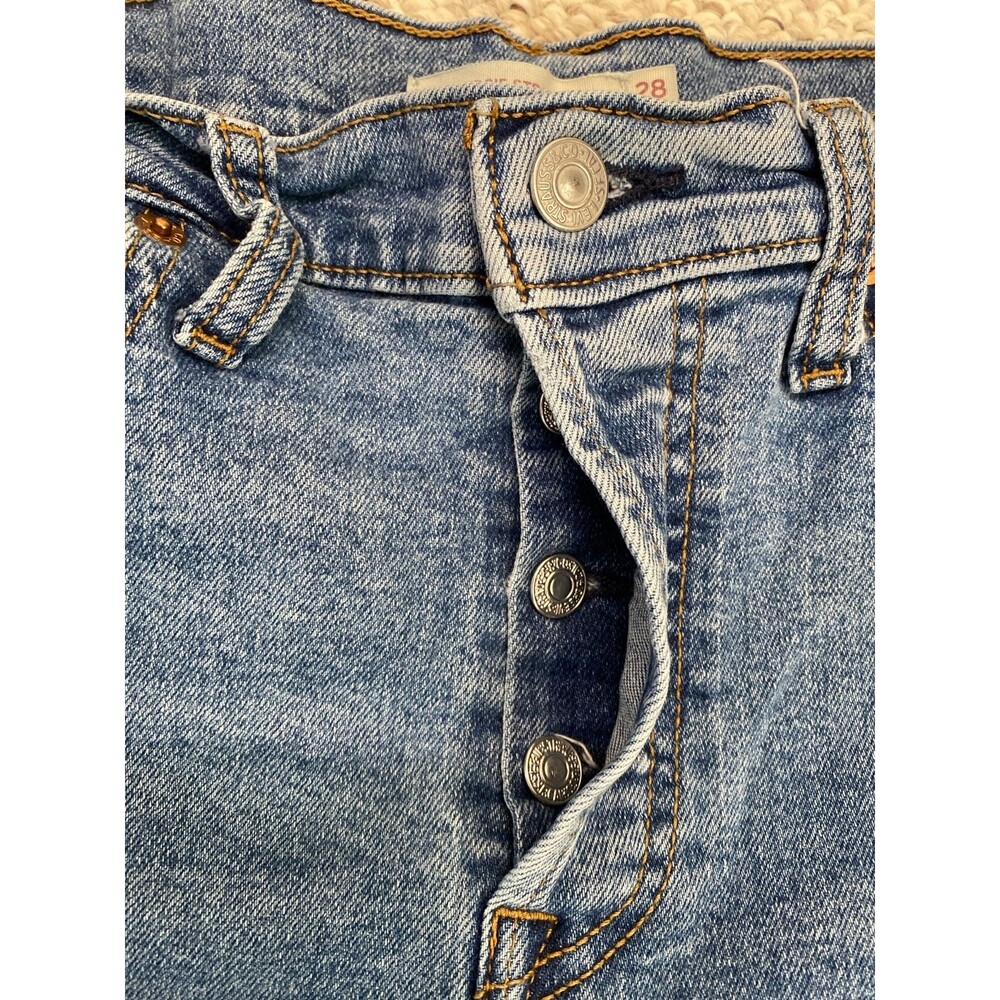 Levi’s Wedgie Straight High Rise Crop Button Fly Women's Jeans Size 28 - Picture 7 of 10